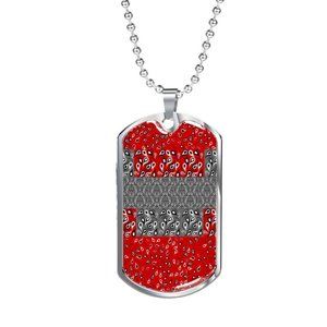 Vaquero in Red Luxury Dog Tag